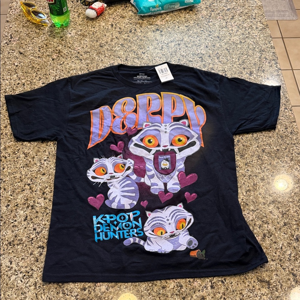 Black kpop Demon Hunters Graphic T-Shirt